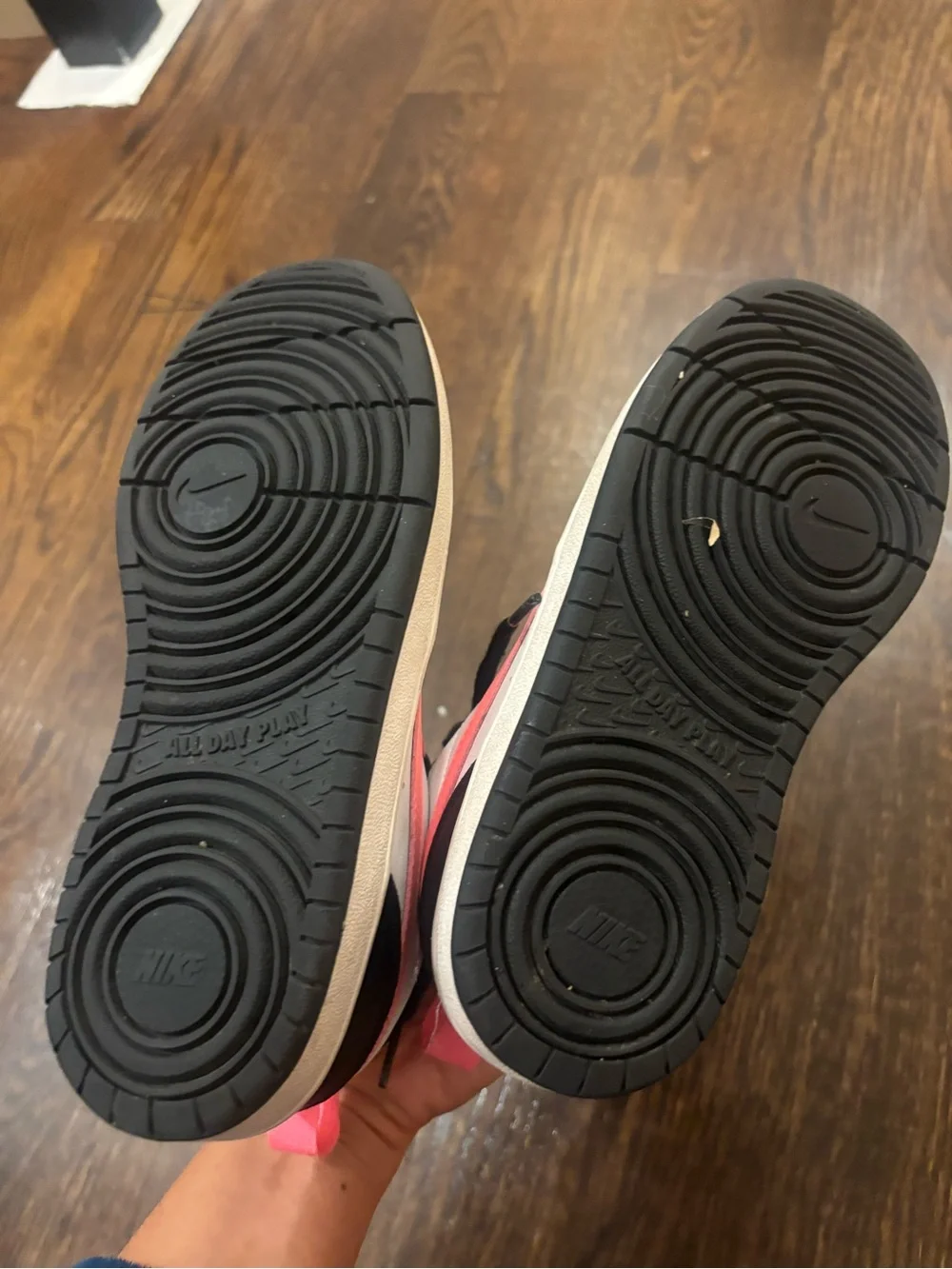 Nike Kids Dunks Black, White & Pink High-Top Sneakers